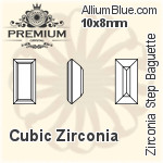 PREMIUM Zirconia Step Baguette (PM9527) 7x4mm - Cubic Zirconia