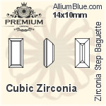 PREMIUM Zirconia Step Baguette (PM9527) 10x8mm - Cubic Zirconia