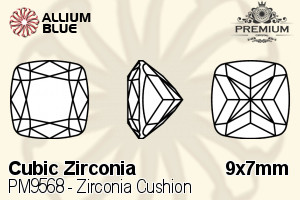 PREMIUM CRYSTAL Zirconia Cushion 9x7mm Zirconia Violet