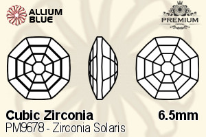 PREMIUM Zirconia Solaris (PM9678) 6.5mm - Cubic Zirconia