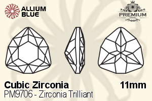 PREMIUM CRYSTAL Zirconia Trilliant 11mm Zirconia Champagne