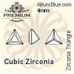 PREMIUM Zirconia Triangle (PM9722) 4.5mm - Cubic Zirconia