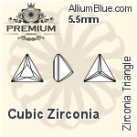 PREMIUM Zirconia Triangle (PM9722) 6mm - Cubic Zirconia