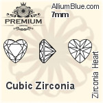 PREMIUM Zirconia Heart (PM9800) 10mm - Cubic Zirconia