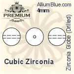 PREMIUM Zirconia Globe (Drilled) (PM9810) 10mm - Cubic Zirconia