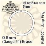 Jump Ring (PM99001) ⌀4mm - 0.7mm (Gauge 21) 真鍮