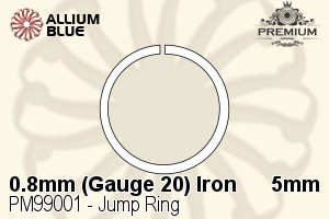 Jump Ring (PM99001) ⌀5mm - 0.8mm (Gauge 20) Iron