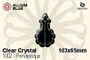 Preciosa Pendeloque (1002) 103x65mm - Clear Crystal