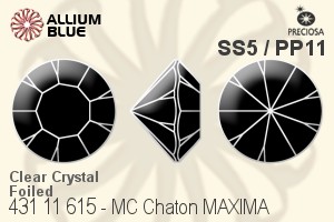 Preciosa MC Chaton MAXIMA (431 11 615) SS5 / PP11 - Clear Crystal With Dura™ Foiling