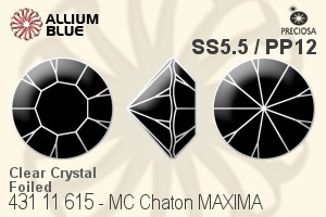 Preciosa MC Chaton MAXIMA (431 11 615) SS5.5 / PP12 - Clear Crystal With Dura™ Foiling