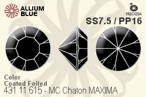 Preciosa MC Chaton MAXIMA (431 11 615) SS7.5 / PP16 - Color (Coated) With Dura™ Foiling