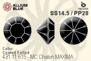 寶仕奧莎 機切尖底石 MAXIMA 美飾瑪 (431 11 615) SS14.5 / PP28 - 顏色（塗層） DURA™耐用金屬箔底