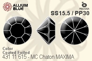 Preciosa MC Chaton MAXIMA (431 11 615) SS15.5 - Colour (Coated) With Dura Foiling