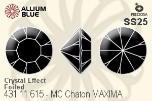 Preciosa MC Chaton MAXIMA (431 11 615) SS25 - Crystal (Coated) With Dura Foiling