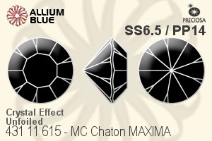 Preciosa MC Chaton MAXIMA (431 11 615) SS6.5 / PP14 - Crystal Effect Unfoiled