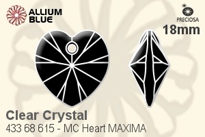 Preciosa MC Heart MAXIMA Pendant (433 68 615) 18mm - Clear Crystal