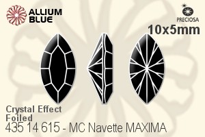 Preciosa MC Navette MAXIMA Fancy Stone (435 14 615) 10x5mm - Crystal Effect With Dura™ Foiling