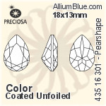 Preciosa MC Pearshape 301 Fancy Stone (435 16 301) 14x10mm - Crystal Effect With Dura™ Foiling