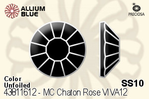 Preciosa MC Chaton Rose VIVA12 Flat-Back Stone (438 11 612) SS10 - Color Unfoiled