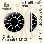 Preciosa MC Chaton Rose VIVA12 Flat-Back Hot-Fix Stone (438 11 612) SS10 - Colour (Coated)
