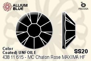 Preciosa MC Chaton Rose MAXIMA Flat-Back Hot-Fix Stone (438 11 615) SS20 - Color (Coated) UNFOILED