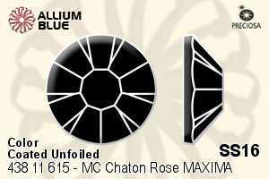 Preciosa MC Chaton Rose MAXIMA Flat-Back Stone (438 11 615) SS16 - Color (Coated) Unfoiled