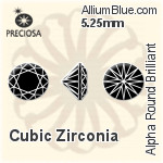 プレシオサ Alpha ラウンド Brilliant (RBC) 6.5mm - キュービックジルコニア