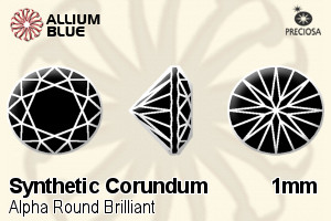 Preciosa Alpha Round Brilliant (RDC) 1mm - Synthetic Corundum