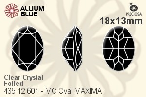 Preciosa MC Oval MAXIMA Fancy Stone (435 12 601) 18x13mm - Clear Crystal With Dura™ Foiling