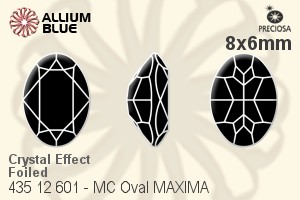 Preciosa MC Oval MAXIMA Fancy Stone (435 12 601) 8x6mm - Crystal Effect With Dura™ Foiling