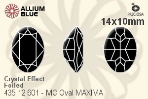 Preciosa MC Oval MAXIMA Fancy Stone (435 12 601) 14x10mm - Crystal Effect With Dura™ Foiling