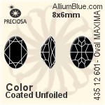 寶仕奧莎 機切橢圓形 MAXIMA 美飾瑪 花式石 (435 12 601) 14x10mm - 顏色 DURA™耐用金屬箔底