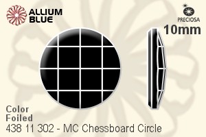 Preciosa MC Chessboard Circle Flat-Back Stone (438 11 302) 10mm - Color With Dura™ Foiling