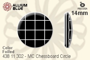 Preciosa MC Chessboard Circle Flat-Back Stone (438 11 302) 14mm - Color With Dura™ Foiling