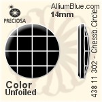 宝仕奥莎 机切棋盘圆形 平底石 (438 11 302) 20mm - 颜色 DURA™耐用金屬箔底
