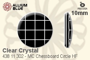 Preciosa MC Chessboard Circle Flat-Back Hot-Fix Stone (438 11 302) 10mm - Clear Crystal