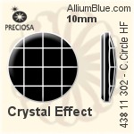 Preciosa MC Chessboard Circle Flat-Back Hot-Fix Stone (438 11 302) 6mm - Clear Crystal