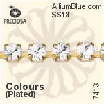 Preciosa Round Maxima 2-Rows Cupchain (7413 7176), Plated, With Stones in SS18 - Clear Crystal