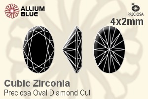 Preciosa Oval Diamond (ODC) 4x2mm - Cubic Zirconia