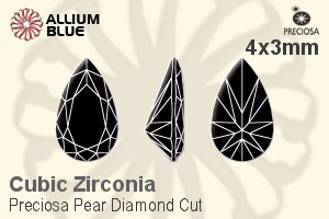 Preciosa Pear Diamond (PDC) 4x3mm - Cubic Zirconia