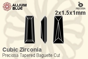 Preciosa Tapered Baguette (TBC) 2x1.5x1mm - Cubic Zirconia