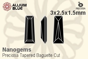 Preciosa Tapered Baguette (TBC) 3x2.5x1.5mm - Nanogems