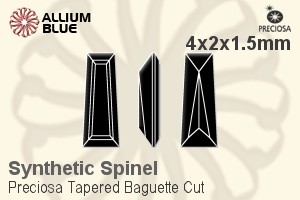 Preciosa Tapered Baguette (TBC) 4x2x1.5mm - Synthetic Spinel