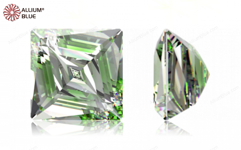 SWAROVSKI GEMS Cubic Zirconia Square Bizquare Spring Gr-White (OM) 6.00MM normal +/- FQ 0.035