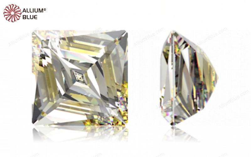 SWAROVSKI GEMS Cubic Zirconia Square Bizquare Yell.Lem-Wh. (VB) 6.00MM normal +/- FQ 0.035