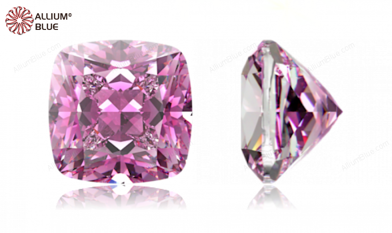 SWAROVSKI GEMS Cubic Zirconia Cushion Princess Rubellite-White (VB) 7.00x7.00MM normal +/- FQ 0.035