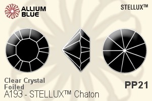 STELLUX Chaton (A193) PP21 - Clear Crystal With Gold Foiling