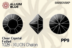 Swarovski XILION Chaton (1028) PP9 - Clear Crystal With Platinum Foiling