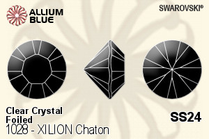 施華洛世奇 XILION Chaton (1028) SS24 - Clear Crystal With Platinum Foiling