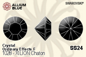 Swarovski XILION Chaton (1028) SS24 - Crystal (Ordinary Effects) With Platinum Foiling